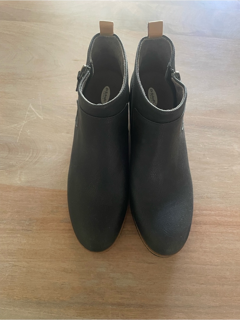 Dr. Scholl's Black Ankle Booties with Side Buckle